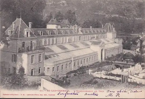 CPA Ax les Thermes, L Etablissement du Tech, gelaufen 1903