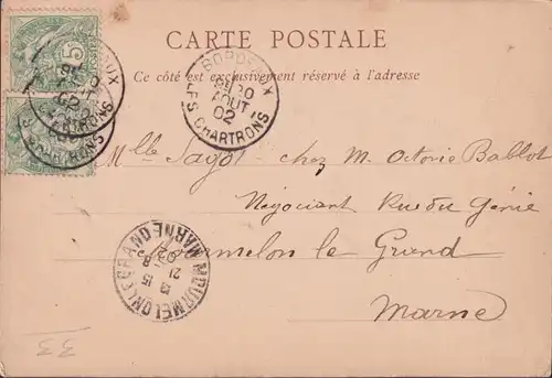 CPA Bordeaux, Le Quai Louis XVIII, gelaufen 1902