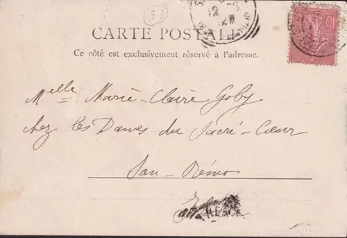 CPA Bordeaux, Les Quais des Chartrons et de Bacalan, gelaufen 1909