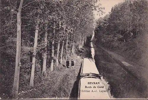 CPA Sevran, Bords du Canal, incurvé
