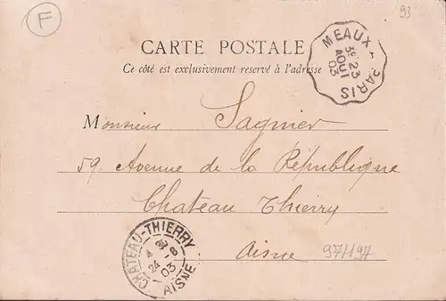 CPA Le Raincy, Allee Nicolas Carnot, Boucherie, Spiritueux, gelaufen 1903