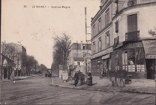 CPA Le Raincy, Avenue Magne, Moto Naphta, Benzo Moteur, Cycles, voitures en 1912