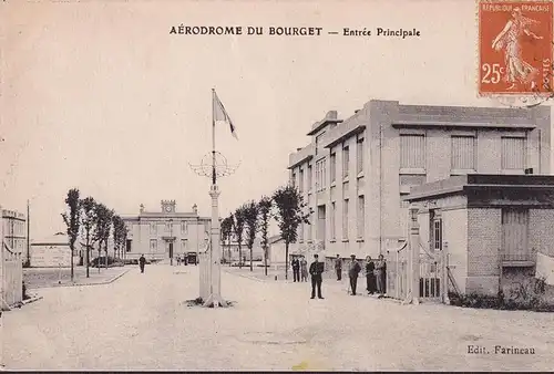 CPA Le Bourget, Aerodrome, Entree Principale, gelaufen