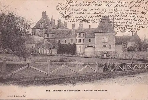CPA Chateaudun, Chateau de Moleans, gelaufen