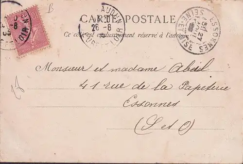 CPA Chateaudun, Fontaine et Place, Vannier Armurie, Tailleur, gelaufen 1903