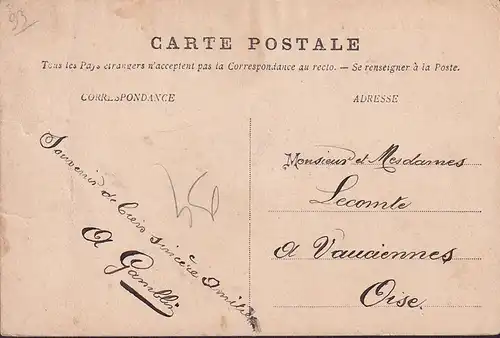 CPA Le Bourget, Le Caveau, couru en 1906