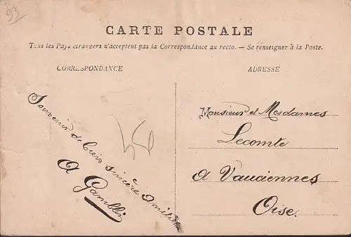 CPA Le Bourget, Le Caveau, gelaufen 1906