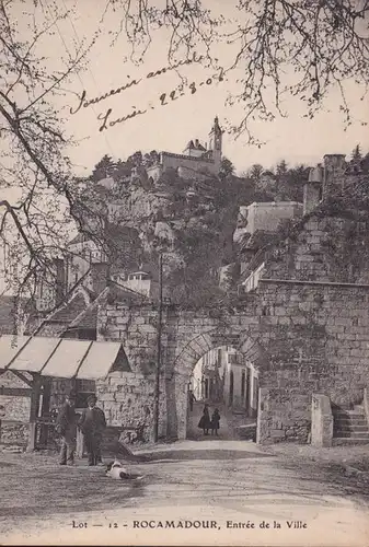 CPA Rocamadour, Entree de la Ville, ungelaufen