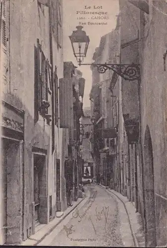 CPA Cahors, rue Bouscarrat, incurvée