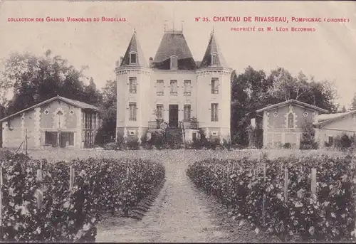 CPA Pompignac, Chateau de Rivasseau, non roulé