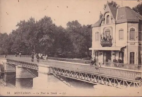 CPA Montargis, Le Pont de Tivoli, gelaufen