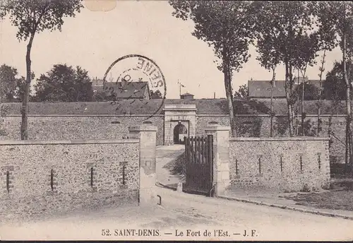 CPA Saint Denis, Le Fort de l Est, gelaufen 1914