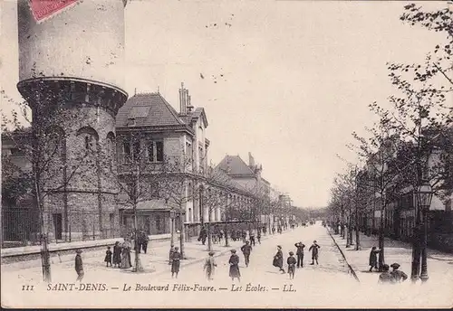 CPA Saint Denis, Le Boulevard Felix Faure, gelaufen 1906