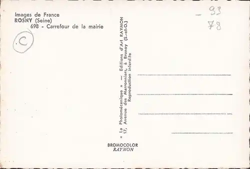 CP Rosny sous Bois, Carrefour de la Moirie, incurvée