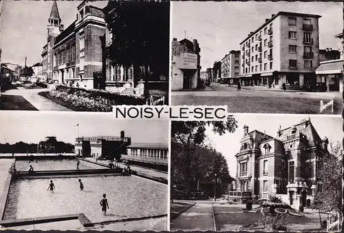 CP Noisy le Sec, La Mairie, Rue Jean Jaures, la Piscine, courue en 1964
