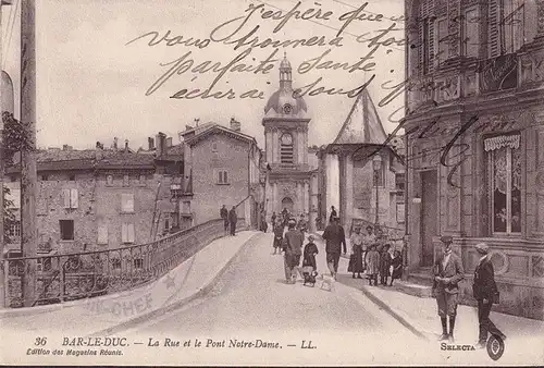 CPA Bar le Duc, La Grand et le Pont Notre Dame, Poste militaire, gelaufen