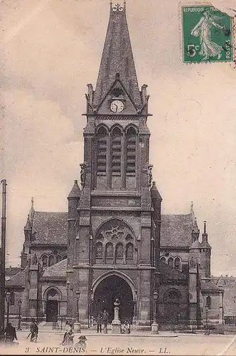 CPA Saint Denis, L Eglise Neuve, gelaufen