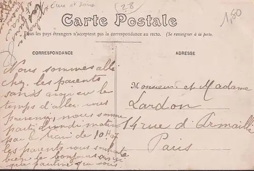 CPA Chateaudun, Le Chateau vu des Abres, gelaufen