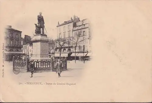 CPA Perigueux, Statue de General Bugeaud, ungelaufen