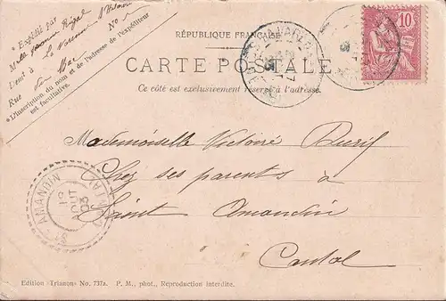 CPA La Varenne Chennevières, Chateau de l Etape et le Pont sur la Marne, gelaufen 1903