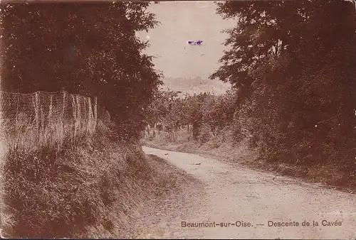 CPA Beaumont sur Oise, Descente de la Cavee, gelaufen 1943