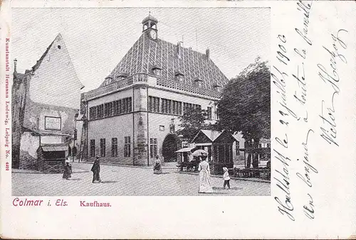 AK Colmar im Elsass, Kaufhaus, Chocolat, Suchard, gelaufen 1900