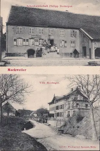 CPA Mackweiler, Schenkwirtschaft Philipp Dormeyer, Villa Moelinger, gelaufen