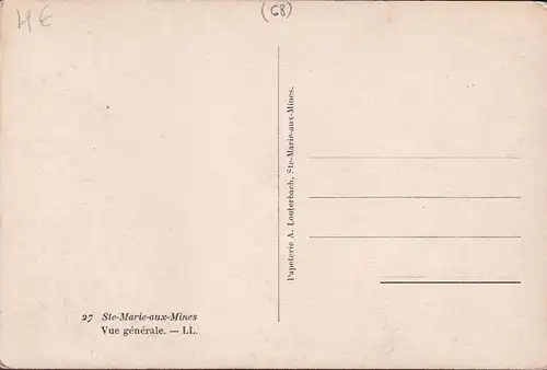 CPA Sainte Marie aux Mines, Vue generale, ungelaufen