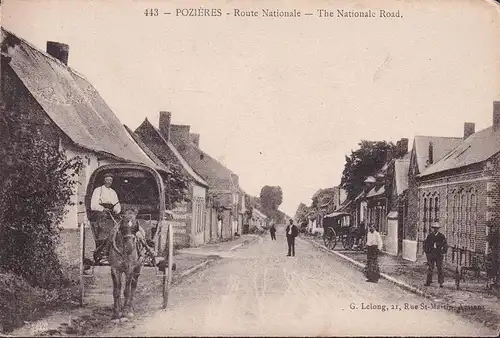 CPA Pozieres, Route Nationale, ungelaufen