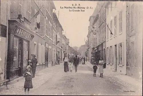 CPA La Mothe Saint Heray, La Grande Rue, ungelaufen