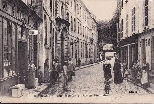 CPA Meaux, Rue Saint Remy et Ancien Seminaire, ungelaufen