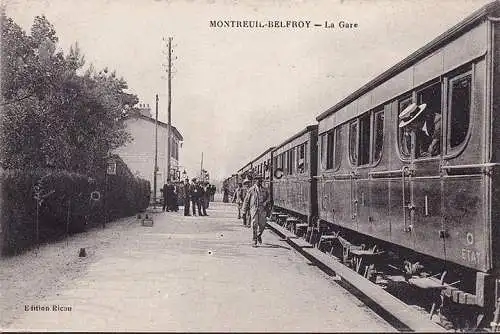 CPA Montreuil Belfroy, La Gare, ungelaufen