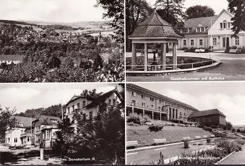 AK Bad Berka, Klinisches Sanatorium, Sanatorium II, Goethebrunnen, Kurhaus, gelaufen 1982