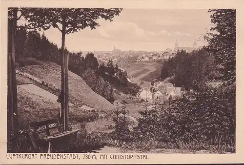 AK Freudenstadt mit Christophstal, ungelaufen