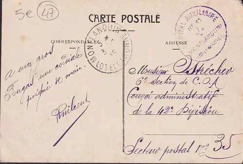 CPA Agen, Canel et Coleau de l Ermitage, gelaufen 1915