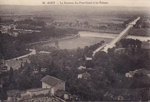 CPA Agen, Le Pont Canal et les Ecluses, ungelaufen