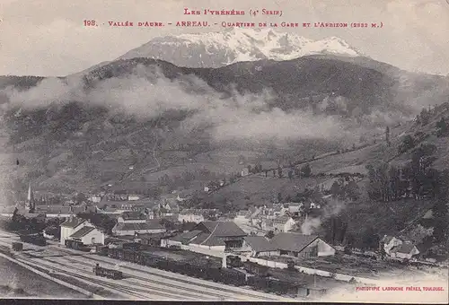 CPA Arreau, Quartier de la Gare et L Arbizon , ungelaufen