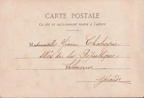 CPA Lucon, Rue de la Roche sur Yon, Pharmacie, Coiffeur, gelaufen 1905