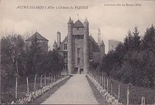 CPA Autry Issards, Chateau du Plessis, gelaufen 1913
