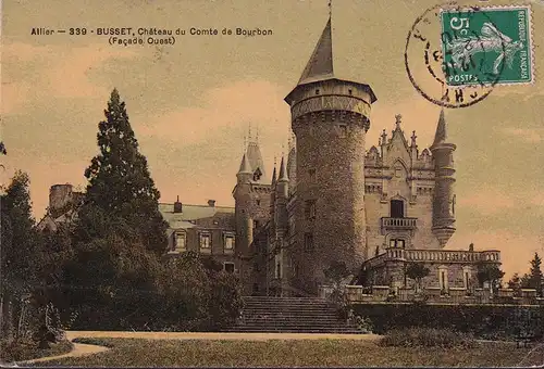 CPA Bousset, Chateau du Comte de Bourbon, gelaufen 1910