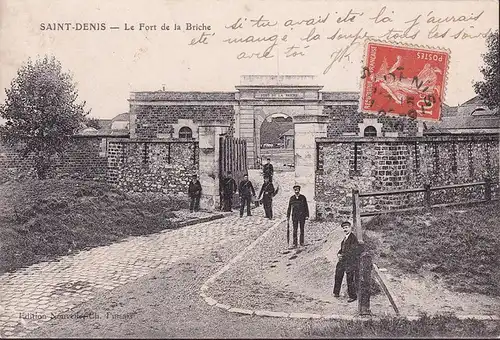 CPA Saint Denis, La Fort de la Briche, gelaufen