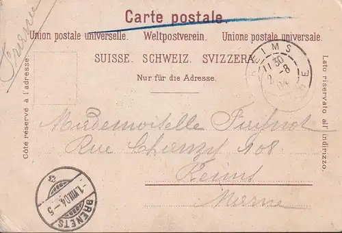 CPA Rives du Doubs, Pecheurs a la ligne, gelaufen 1904