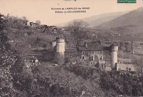 CPA Lamalou les Bains, Chateau de Colombieres, gelaufen