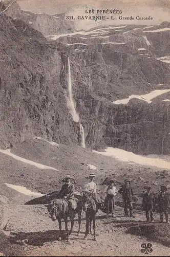 CPA Gavarnie, La Grande Cascade, gelaufen 1921