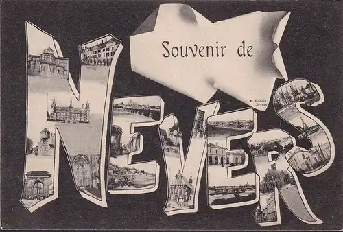 CPA Nevers, Souvenir de Nevers, gelaufen 1905