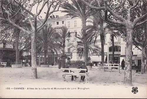 CPA Cannes, Allees de la Liberte et Monument de Lord Brougham, ungelaufen