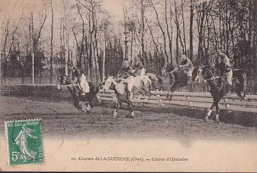 CPA La Guerche, Course d Obstcles, gelaufen