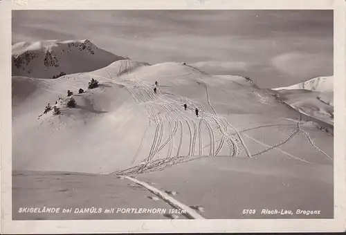 AK Damüls, Skigebiet, Skifahrer, Portlerhorn, gelaufen