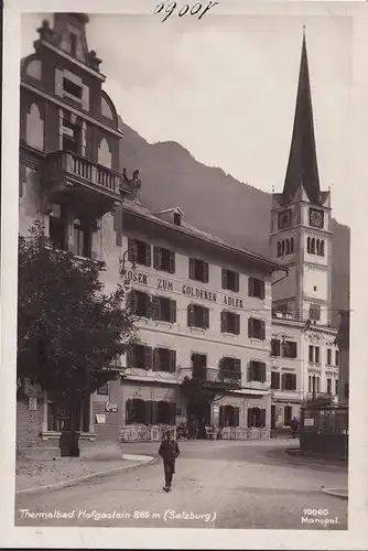 AK Bad Hofgastein, Hotel Moser zum goldenen Adler, Thermalbad, ungelaufen