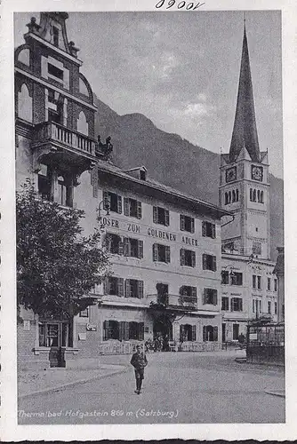 AK Bad Hofgastein, Hotel Moser zum goldenen Adler, Thermalbad, ungelaufen